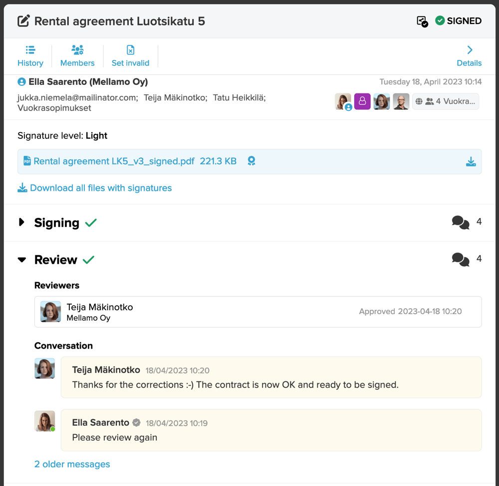 Have contracts reviewed for accuracy before sending them for signature